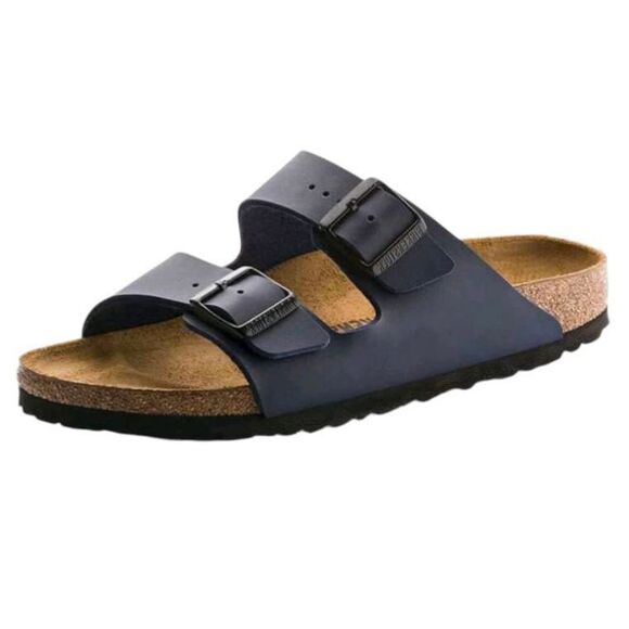 BIRKENSTOCK Arizona Mixed Leather In Black Size 46 - Picture 1 of 9